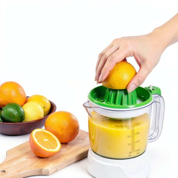 Proctor Silex Electric Citrus Juicer 34 oz White & Green Reamers-4