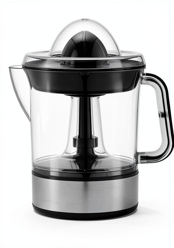 Electric Citrus Juicer OVENTE JE2572B Black Dual Cones Pulp Control-9