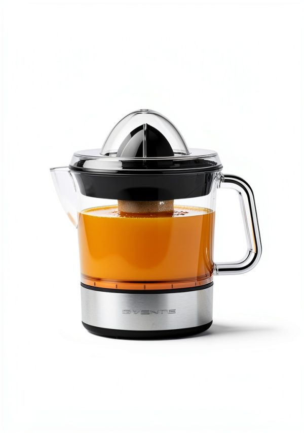 Electric Citrus Juicer OVENTE JE2572B Black Dual Cones Pulp Control-8