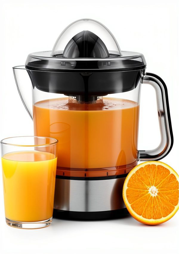 Electric Citrus Juicer OVENTE JE2572B Black Dual Cones Pulp Control-0