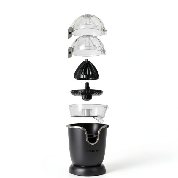 Gourmia Hands Automatic Citrus Juicer with One-Touch Operation - Universal Cone, Anti-Drip Spout, Dishwasher Safe Accessories, Compact, Quiet 60W Motor-5