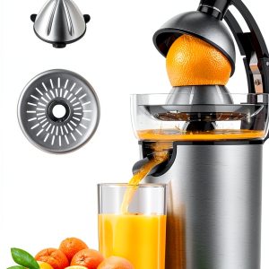 Electric Citrus Juicer Squeezer Stainless Steel, Orange Juicer Electric,Homemade Orange Juice Squeezer Machine, Detachable Design,Easy Clean-0