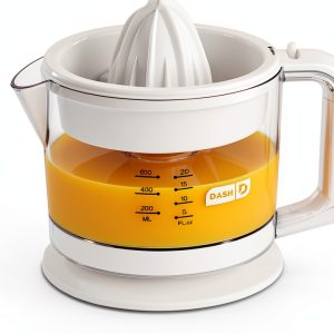 Citrus Juicer Dash Compact Manual Juicer with 20oz White Pitcher-0