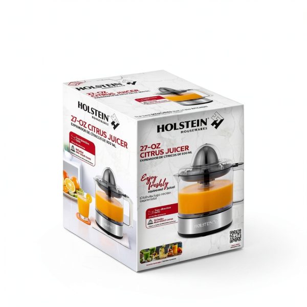 Electric Citrus Juicer by Holstein Housewares 27oz Black Steel-8