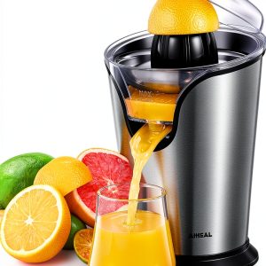Orange Juicer Machine Aiheal Electric Citrus with Dual Cones Silver-0