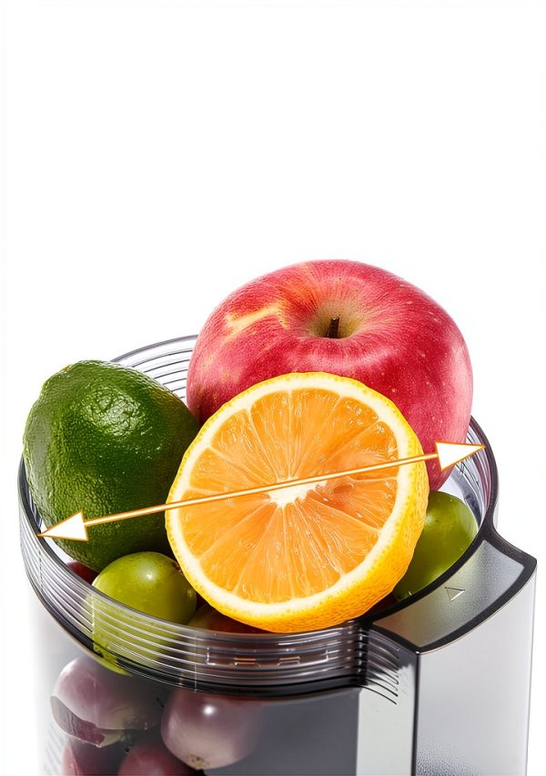 Citrus Juicer FOHERE Hand-Free with 2 Interchangeable Cones Silver-2
