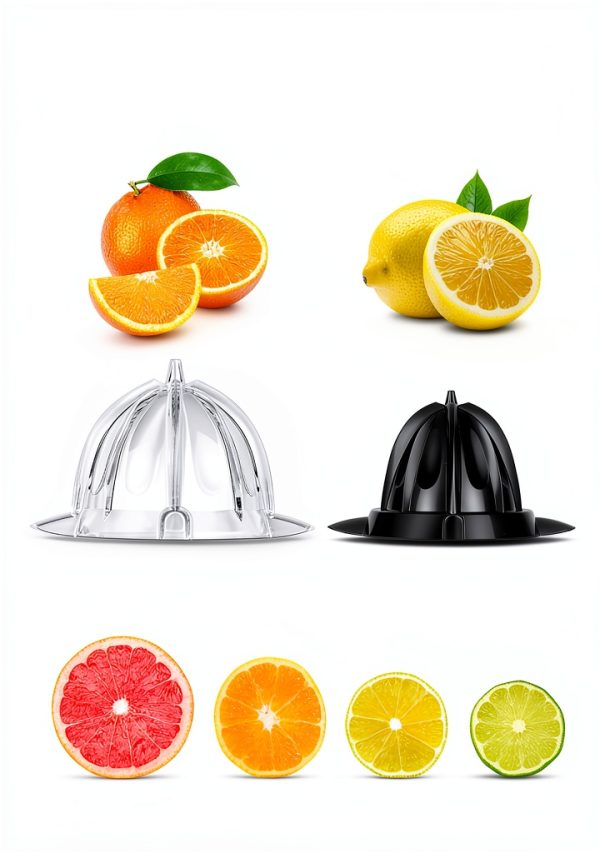 Electric Orange Juicer Amzpass 2 Cone Soft Grip Black Stainless Steel-6